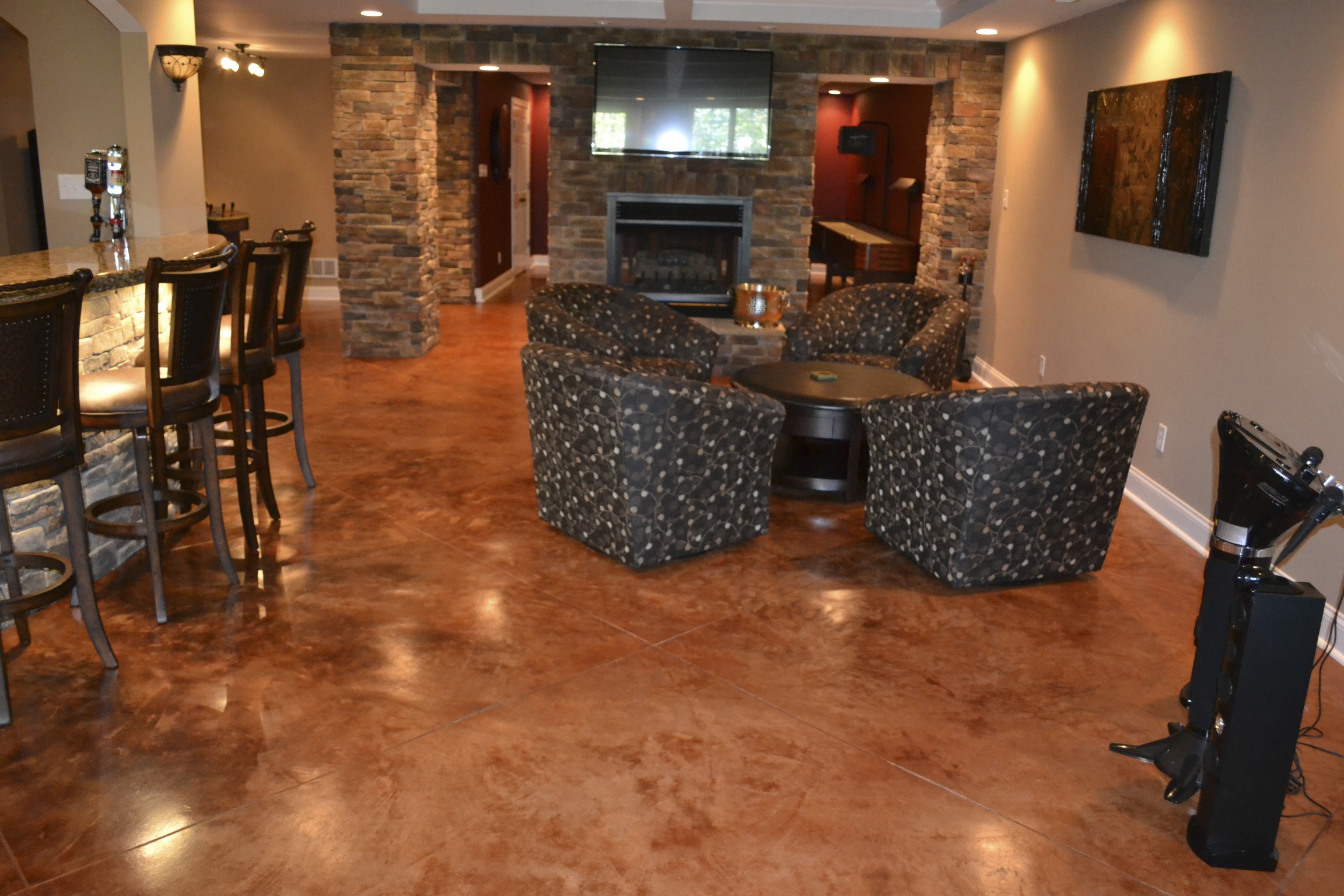 Saddle Brown Epoxy Garage Flooring Nh Ma Concrete Coatings